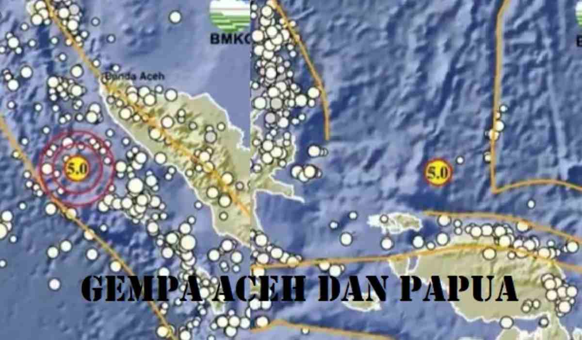 Info BMKG, Gempa 5.0 Magnitudo Goyang Aceh dan Papua Barat Hari Ini