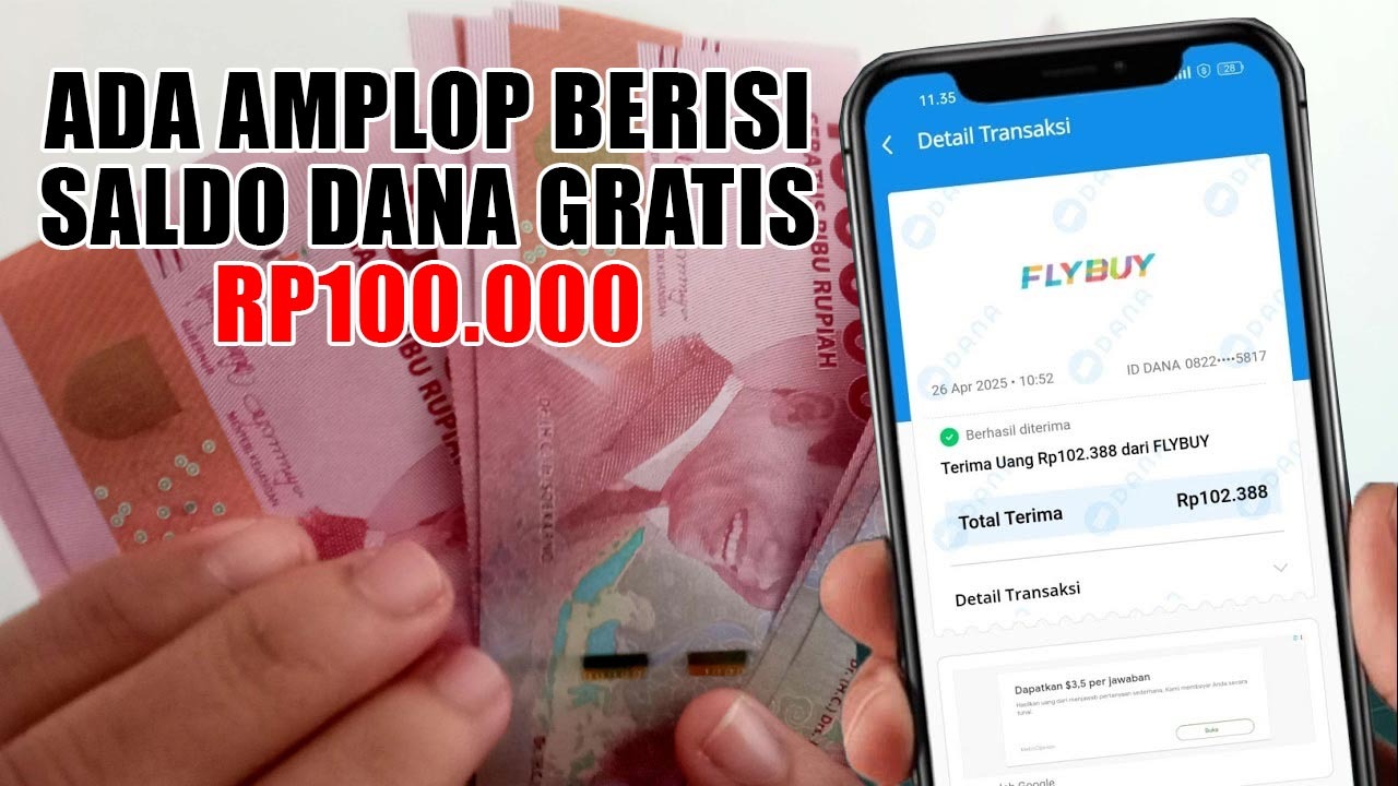 CUAN LAGI! Dapatkan Saldo DANA Gratis Sebesar Rp100 Ribu Hanya Buat Kamu
