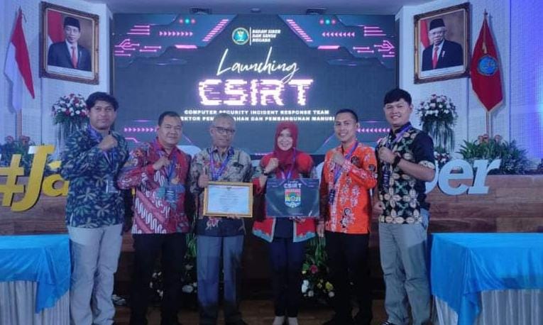 Pejabat Pemkot Lubuklinggau Hadiri Launching Computer Security Incident Response Team