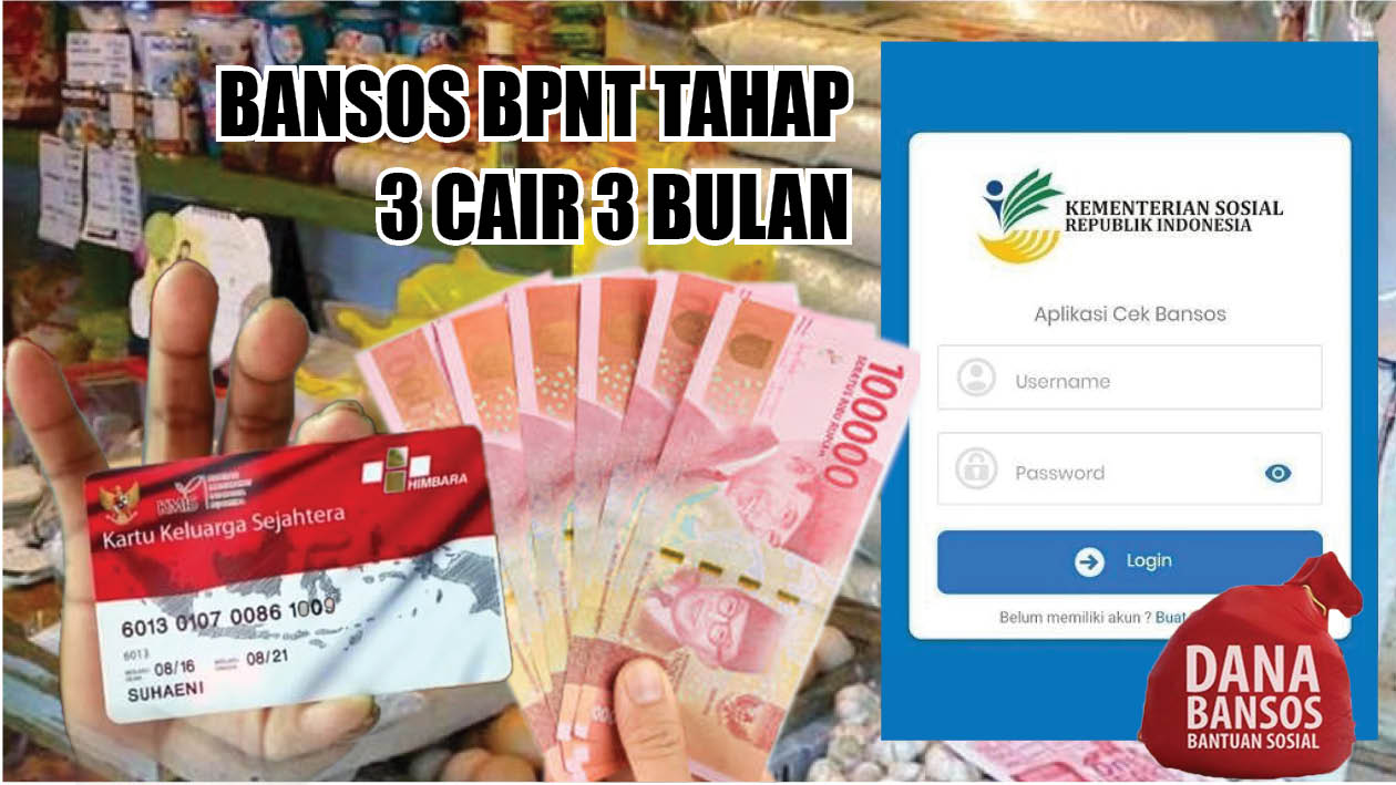 PENGUMUMAN PENTING! Bansos BPNT Tahap 3 Cair Rp600.000 via Kantor Pos