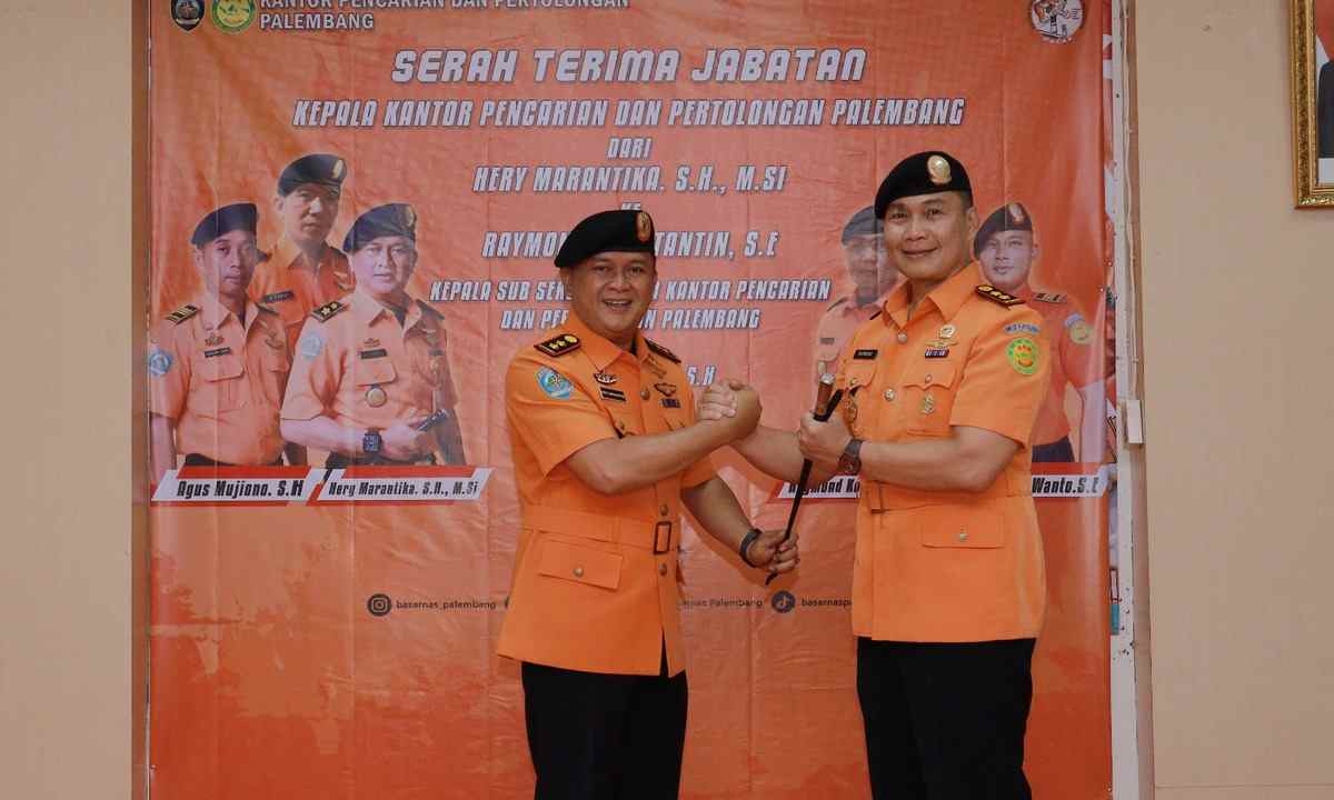 Penuh Haru, Sertijab Kepala Kantor Pencarian dan Pertolongan Palembang