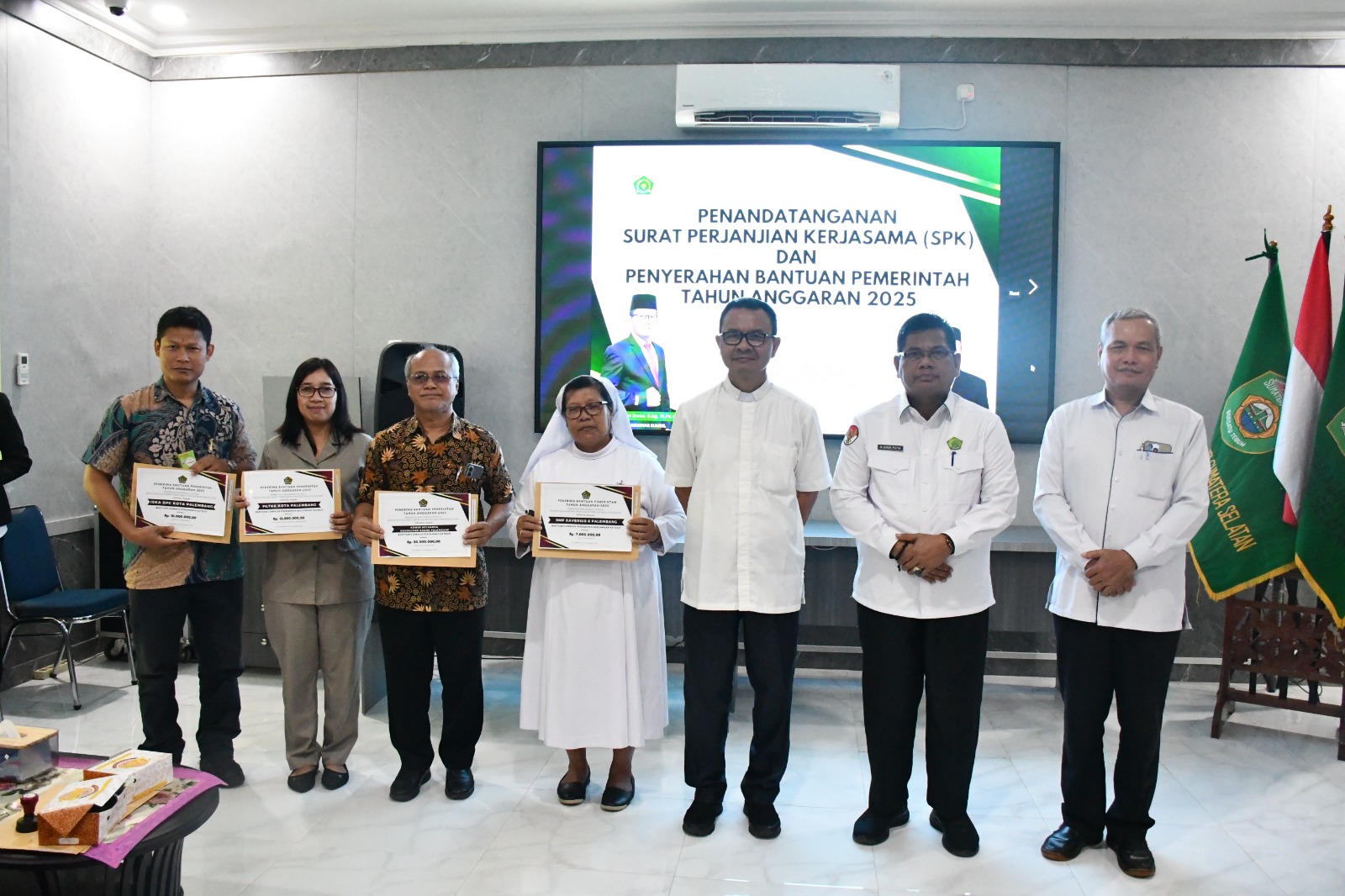 Kabar Gembira, Tahun Ini Kemenag Sumsel Salurkan 75 Bantuan Kepada Lembaga Katolik