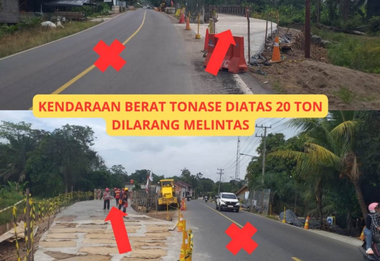 BBPJN Sumsel Larang Kendaraan Bertonase 20 Ton Lebih Melintas di Jalan Sekayu-Lubuklinggau, Ini Alasannya? 