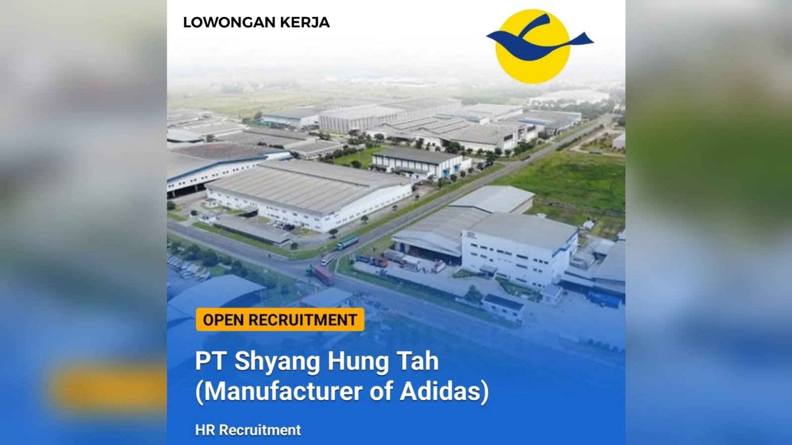 Lowongan Kerja Terbaru PT Shyang Hung Tah (Manufacturer of Adidas) Fresh Graduate Lulusan S1 atau Pengalaman