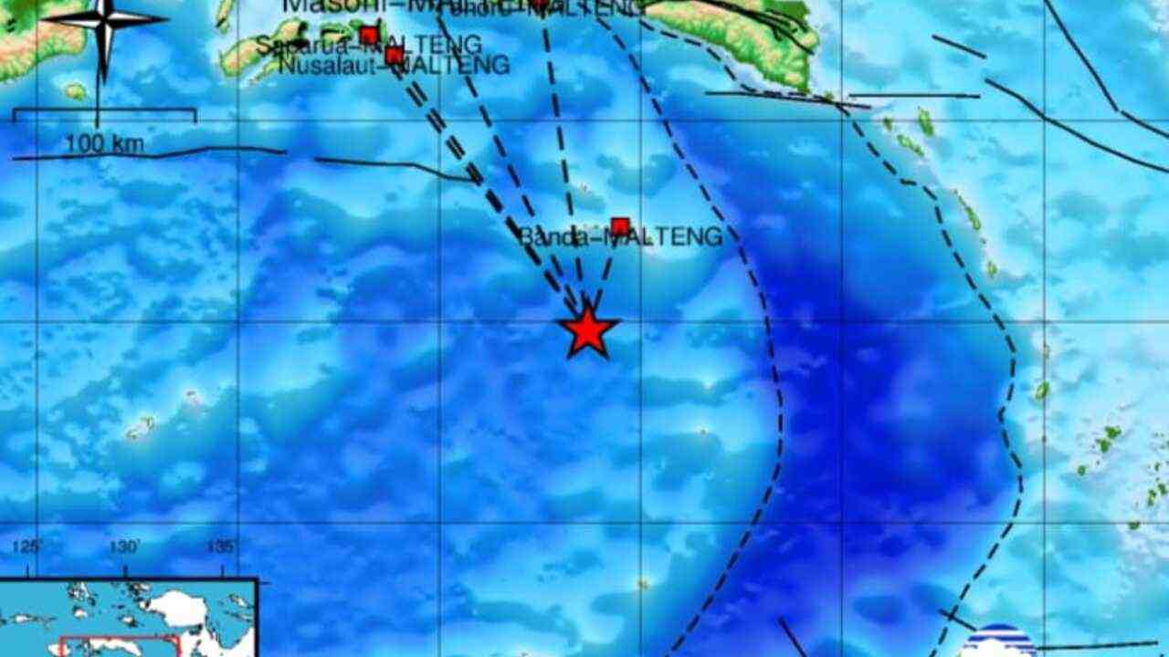 Gempa 4.3 Magnitudo Guncang Banda Maluku Tengah, Tak Berpotensi Tsunami, Terjadi di Kedalaman 222 Km