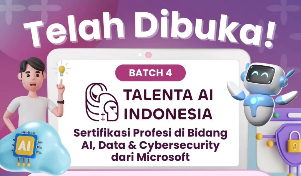 KABAR GEMBIRA! Talenta AI Indonesia Dibuka, Free Sertifikat Profesi dari Microsoft, Bisa Daftar di Prakerja