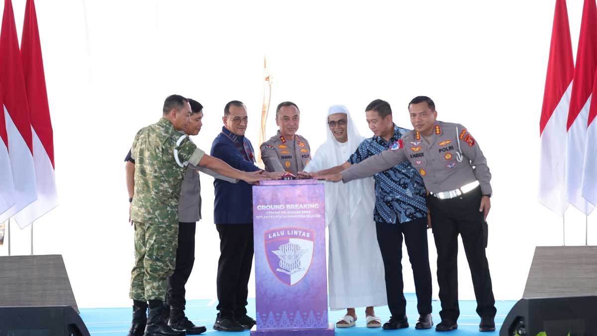Kapolda Sumsel Irjen Pol Sandi Nugroho Pimpin Ground Breaking Gedung BPKB Prototype