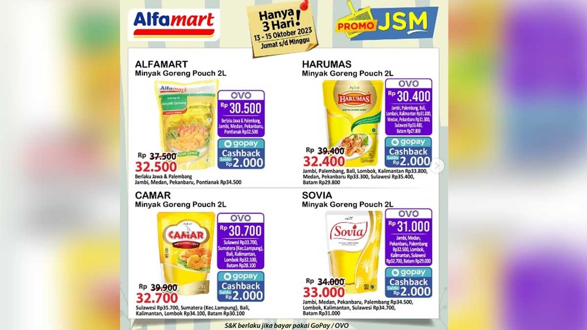 MURAH BANGET! Nikmati Penawaran Terbaik Dari Promo JSM Alfamart, Periode 13 Oktober 2023