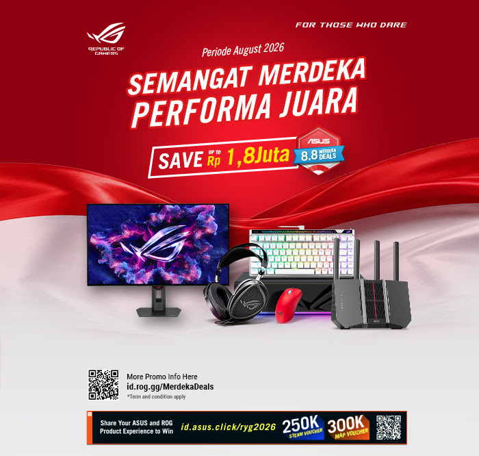 Banjir Diskon Agustus! Upgrade Setup Gaming ASUS dan ROG, Dapat Voucher Indomaret hingga Rp250 Ribu