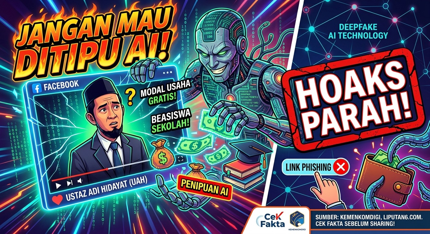 HOAKS PARAH! UAH Bagi-Bagi Modal Usaha dan Beasiswa di Medsos? Awas Kena Tipu AI, Ini Faktanya!
