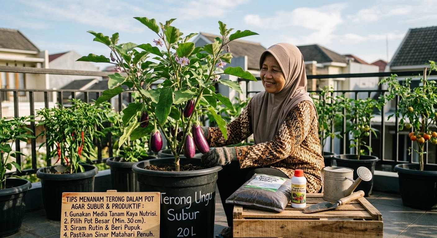 Hemat dan Bebas Pestisida! Ini Cara Mudah Menanam Terong dalam Pot Agar Berbuah Lebat di Halaman Rumah