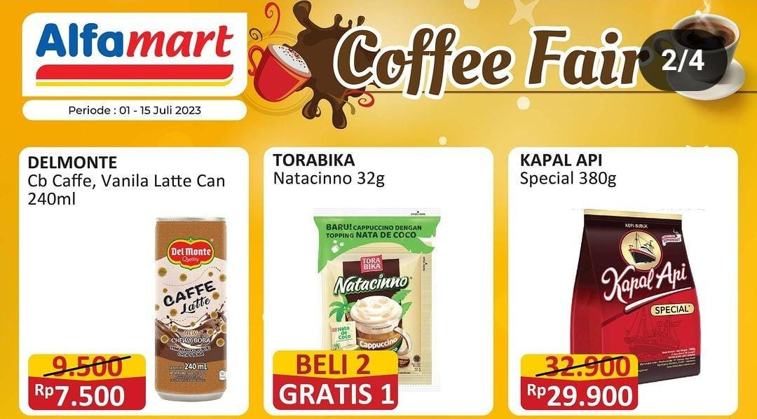 KATALOG Promo Alfamart 01 Juli-15 Juli 2023, Harga Kopi Lebih Murah di Sini