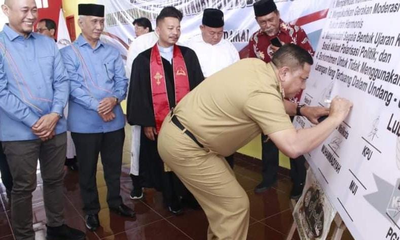 Tokoh Lintas Agama Kota Lubuk Linggau Deklarasi Pemilu Damai 2024 