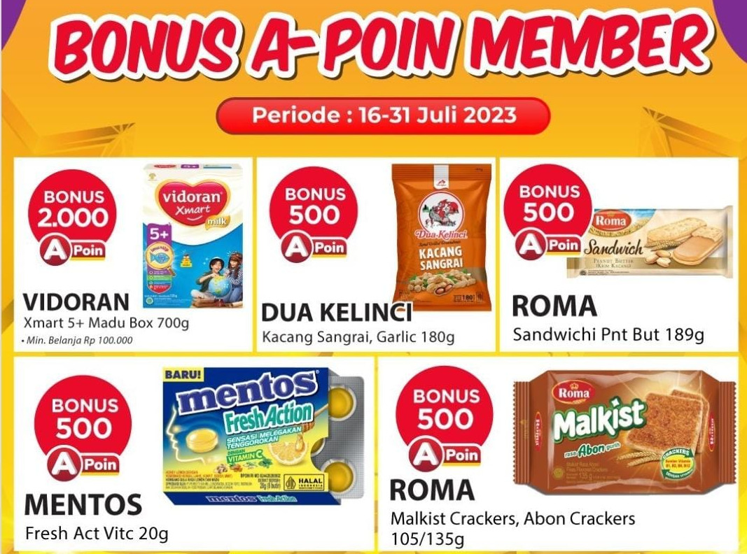 Katalog Promo Alfamart Hingga 31 Juli 2023, Dapatkan Bonus A-Point dan Bebas Ongkir Sepuasnya