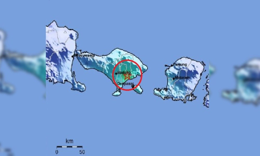 Gempa Tektonik 4.9 M Guncang Giayar Bali, Getaran Terasa Sampai Lombok, Dipicu Sesar Aktif