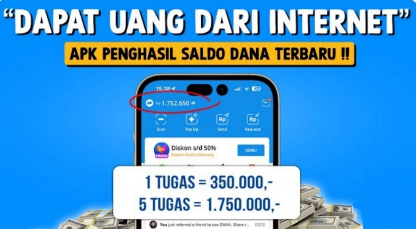 Kerjakan 5 Tugas Dapat Rp 1.750.000, Langsung Terisi ke Saldo DANA Kamu! Buruan Mainkan Segera