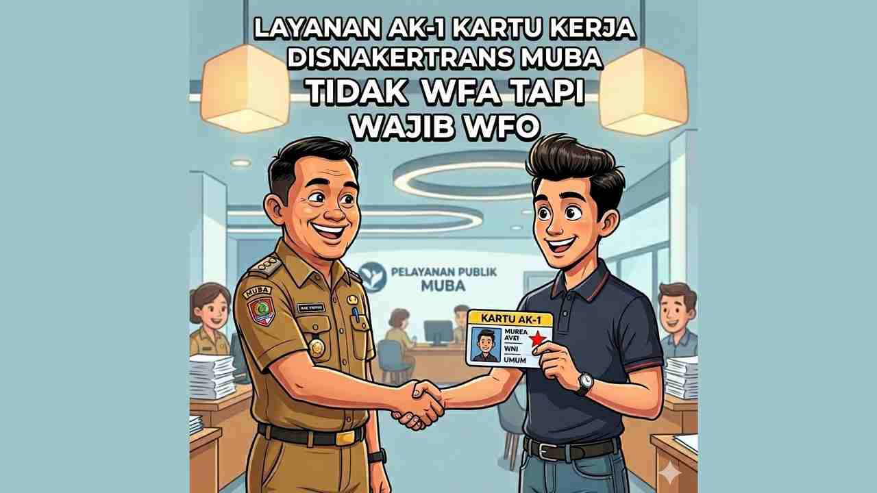 Layanan Publik Disnakertrans Muba: AK-1 dan Administrasi Warga Tetap WFO   