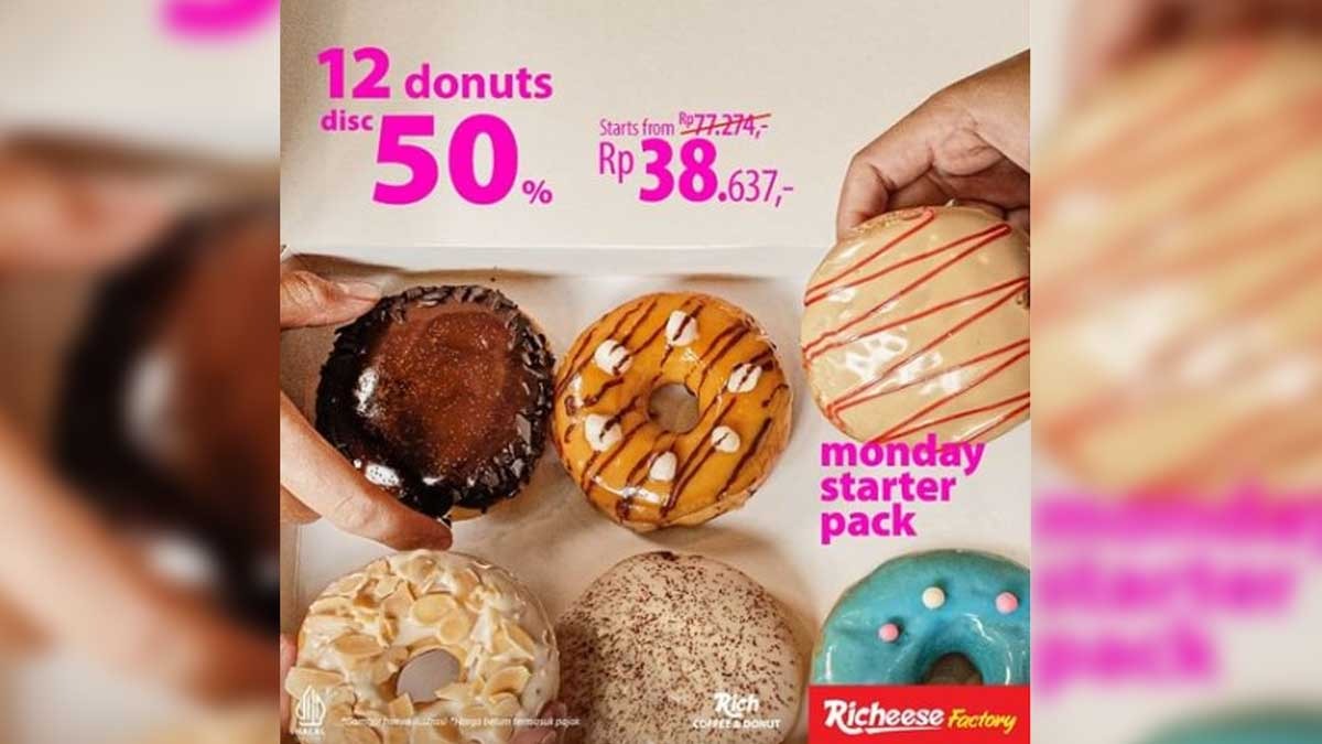 Auto Senang, Ada Promo Monday Starter Pack Dapetin 12 Varian Donut Hanya Rp38.637