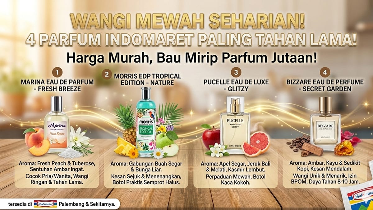 Murah tapi Berkelas! 4 Parfum Awet dan Mewah Ini Ternyata Dijual Bebas di Rak Indomaret Terdekat