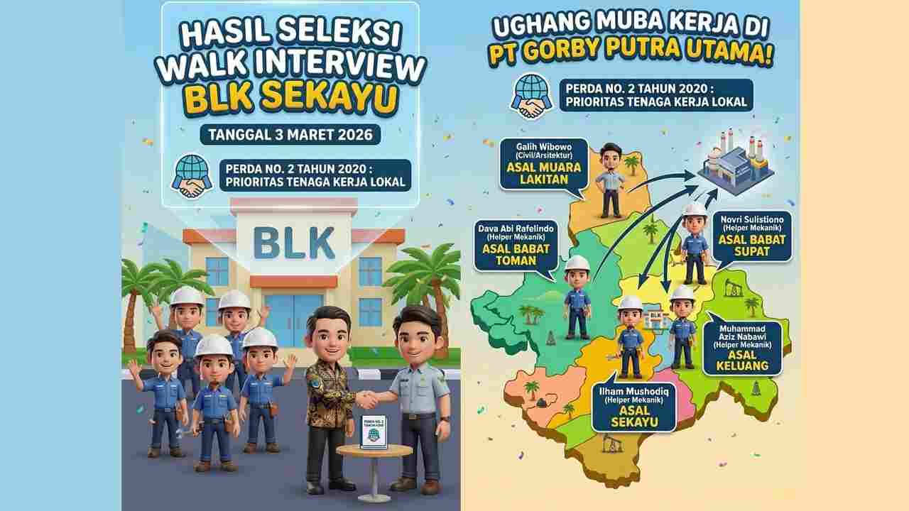 Resmi Diumumkan! Ini Daftar Nama Putra Muba yang Lolos Rekrutmen PT Gorby Putra Utama