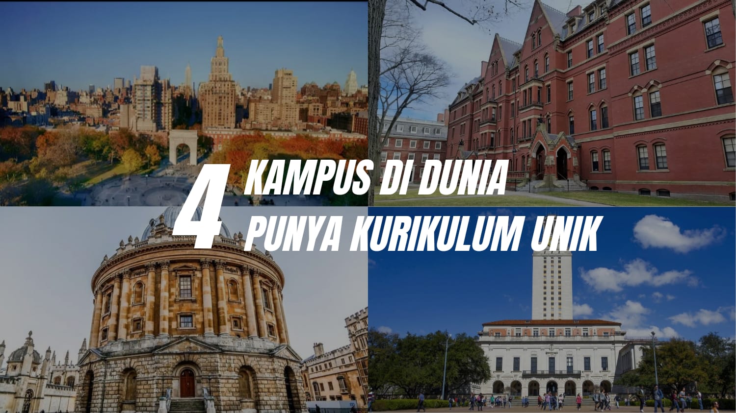 Ternyata 4 Kampus di Dunia Ini Punya Kurikulum Unik! Ada Kampus Impianmu?