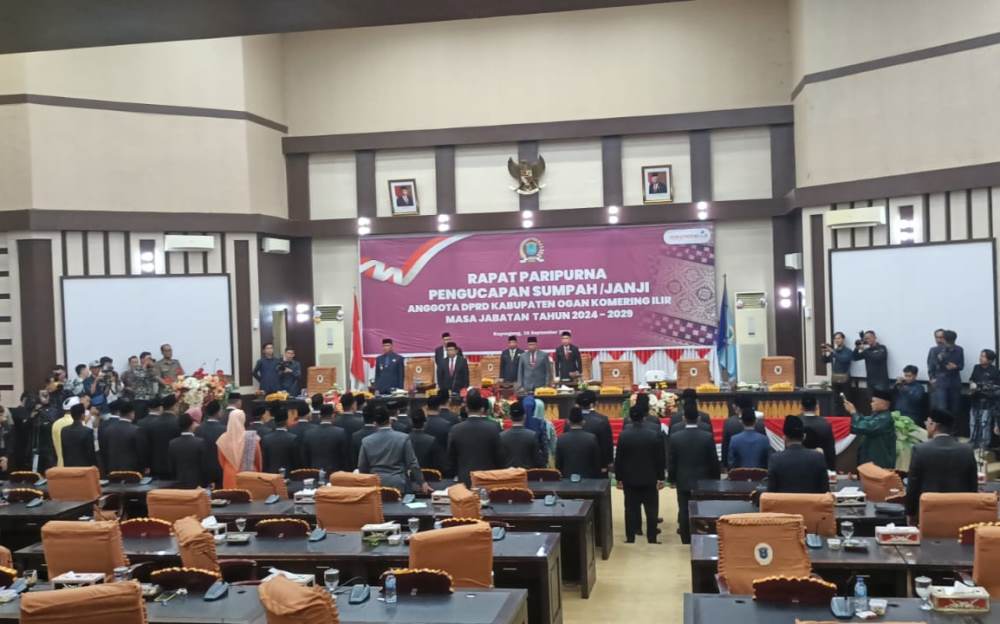 SELAMAT! 45 Anggota DPRD OKI Periode 2024-2029 Resmi Dilantik, Ini Daftar Namanya