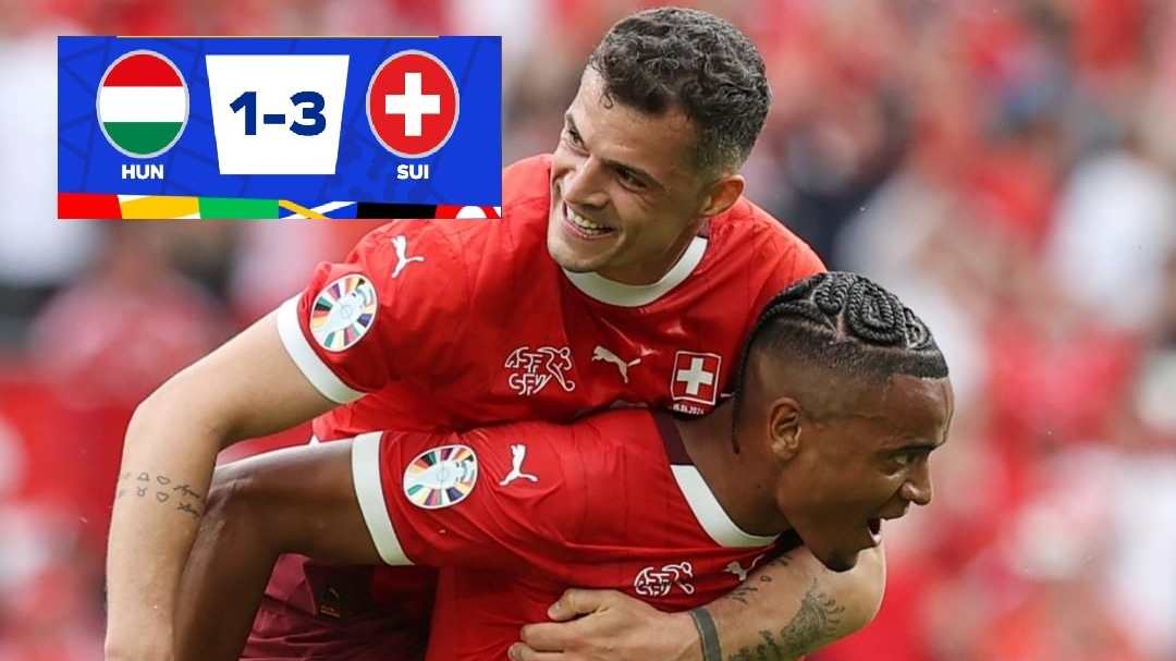 Hasil Pertandigan Euro 2024, Hungaria vs Swiss: La Nati Menang 3-1, Tempel Jerman di Klasemen Grup A