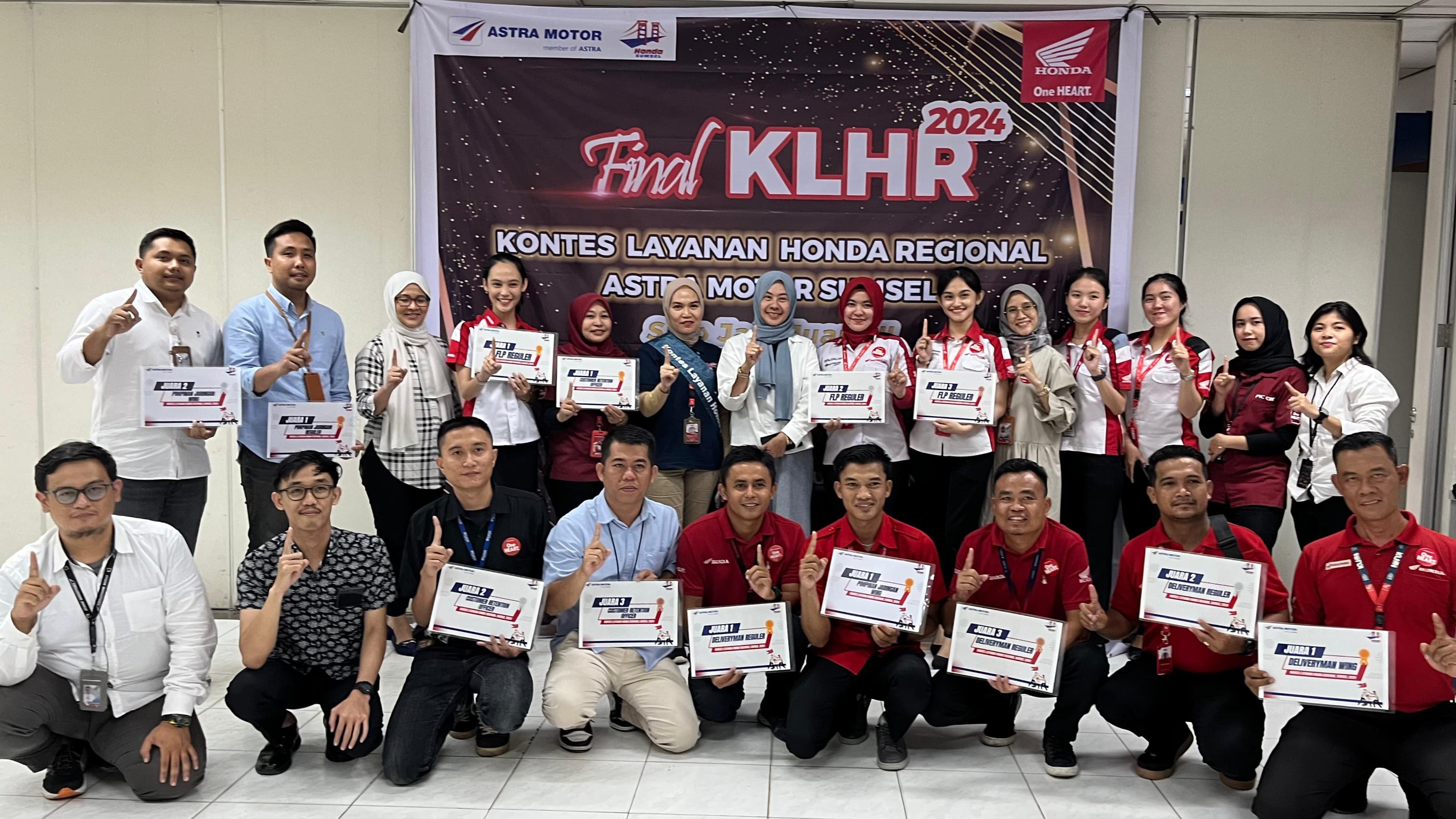 Inilah Daftar Pemenang Kontes Layanan Honda Regional Sumsel 2024