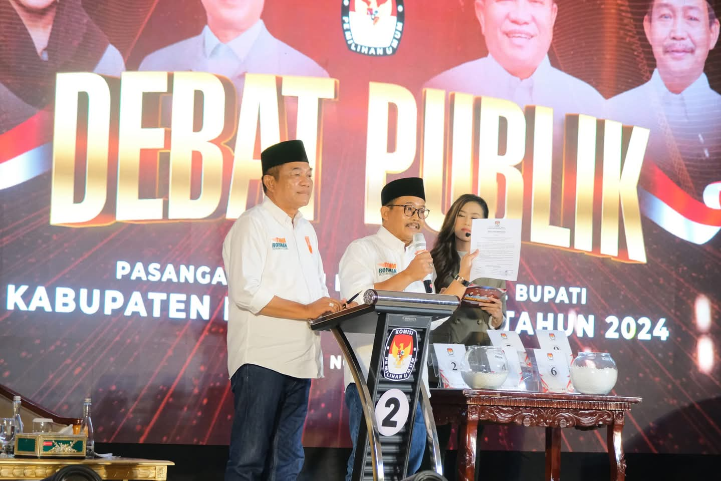 Paslon Toha-Rohman Pilih WO di Debat Kandidat Kedua Pilkada Muba 2024, Ini Alasannya