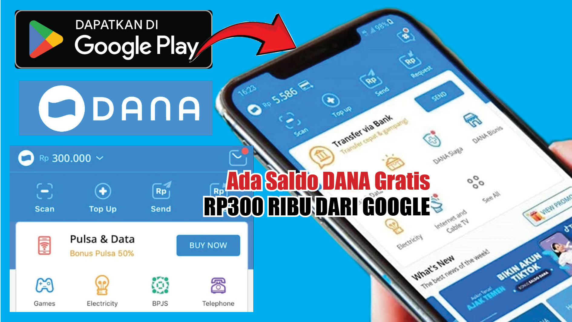 Dapatkan Saldo DANA Gratis Rp300 Ribu dari Google dalam Promo 23 Agustus 2023, Begini Caranya!