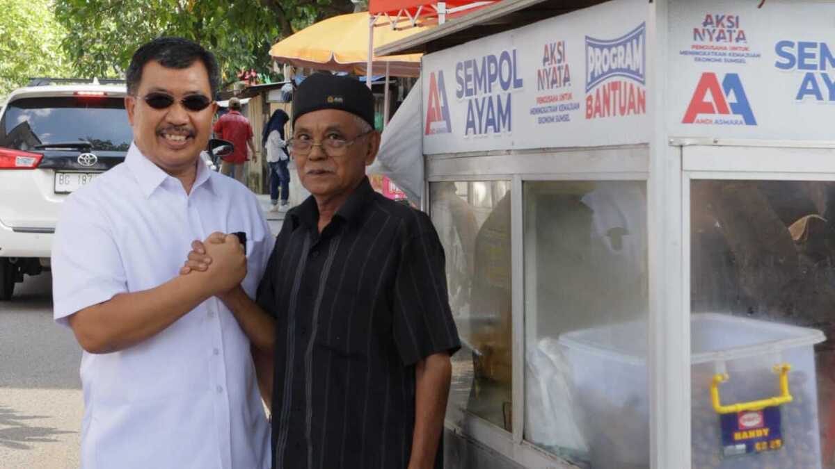 Program Aksi Nyata Andi Asmara Tingkatkan Omset Pedagang UMKM di Palembang