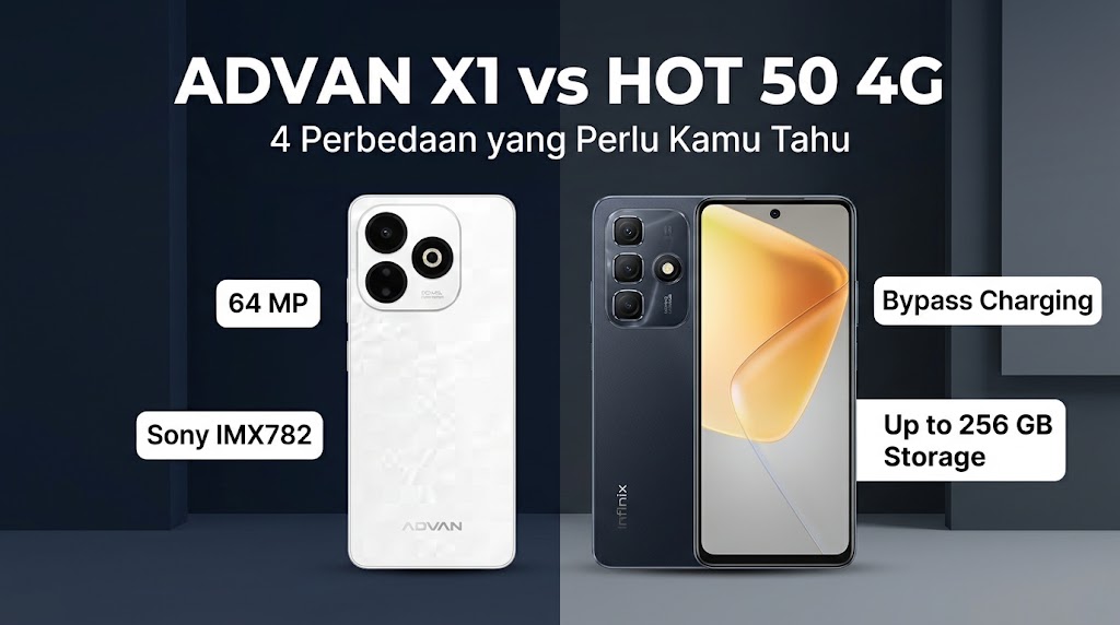 Sama-sama HP Murah tapi Mana yang Lebih Worth It? Cek Perbandingan ADVAN X1 vs Infinix HOT 50 4G