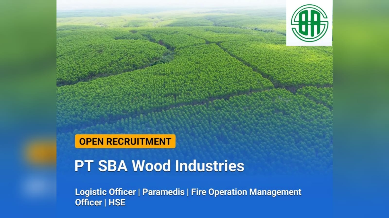 Lowongan Kerja Perusahaan Nasional di Kabupaten OKI Sumatera Selatan dari PT SBA Wood Industries