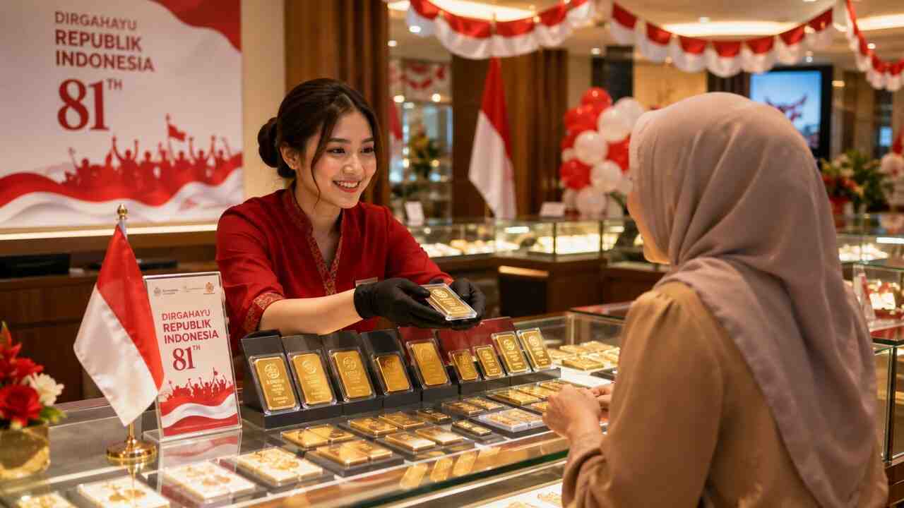HUT RI ke-81, Harga Emas Pegadaian Hari Ini Stabil, Antam 1 Gram Rp2,78 Juta
