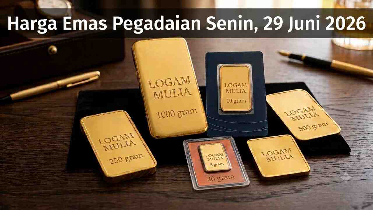 Harga Emas Pegadaian Hari Ini Stabil, Antam, Galeri24, dan UBS Kompak Tak Bergerak