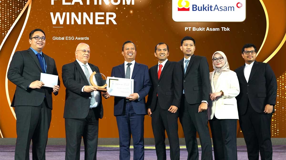 PT Bukit Asam Bawa Pulang 4 Penghargaan dari Global ESG Awards