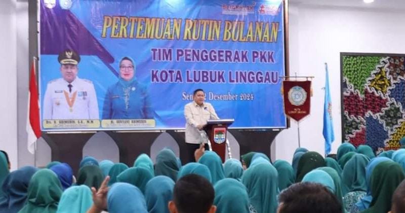 Pj Wako H Koimudin Hadiri Kegiatan Pertemuan Rutin TP PKK Tingkat Kota Lubuk Linggau