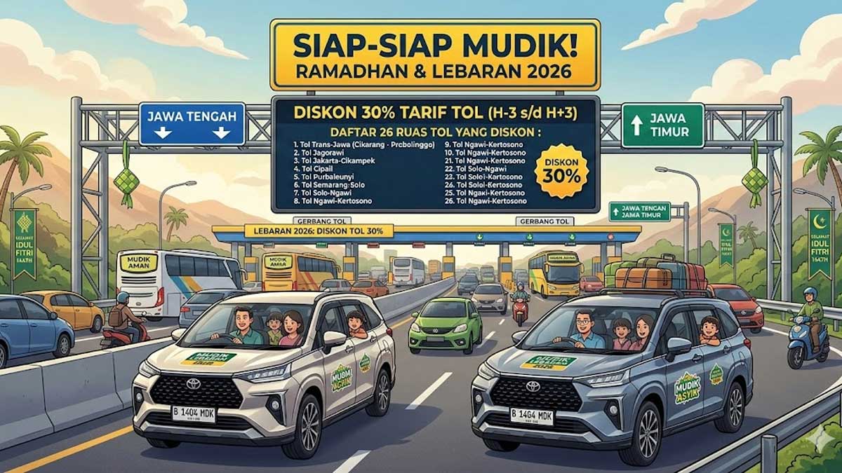 Siap-siap Mudik! Cek Daftar 26 Ruas Tol yang Diskon 30 Persen Selama Lebaran 2026