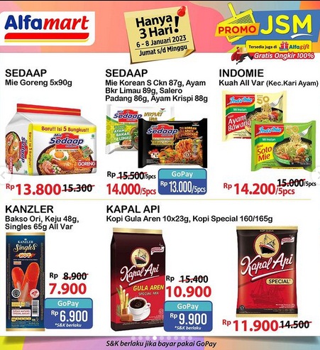 Katalog Promo JSM Alfamart Periode 8 Januari 2023, Minyak Goreng Sunco Pouch 2L Rp33.500