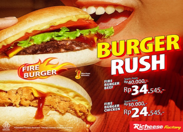 Berlaku Senin Sampai Jumat Ada Promo Burger Rush, Harga Mulai dari Rp24.545