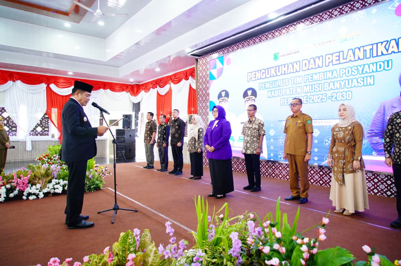 Bupati Muba Hadir di Rapat Tahunan Pembina dan Pemangku Adat hingga Kukuhkan Tim Pembina Posyandu