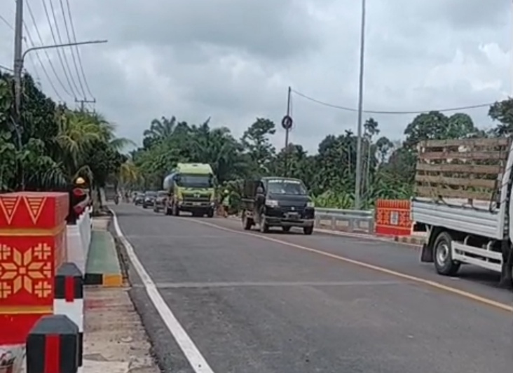 Perbaikan Rampung, Jembatan Air Durian di Muba Sudah Bisa Dilalui Kendaraan