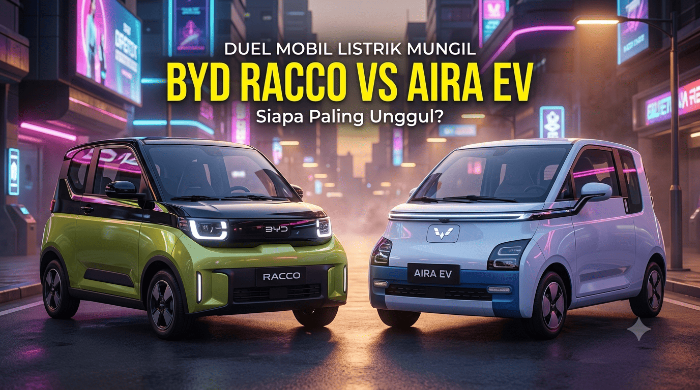Duel Sengit Mobil Listrik Mungil: Perbandingan BYD Racco vs Wuling Aira EV yang Siap Guncang Pasar Indonesia
