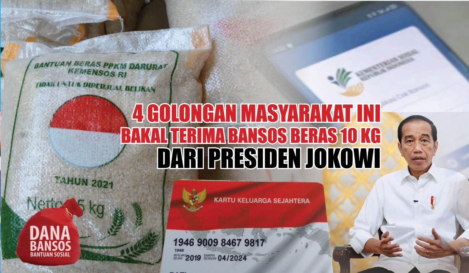 Selamat 4 Golongan Masyarakat Ini Bakal Terima Bansos Beras 10 Kg dari Presiden Jokowi, Siapa Saja?