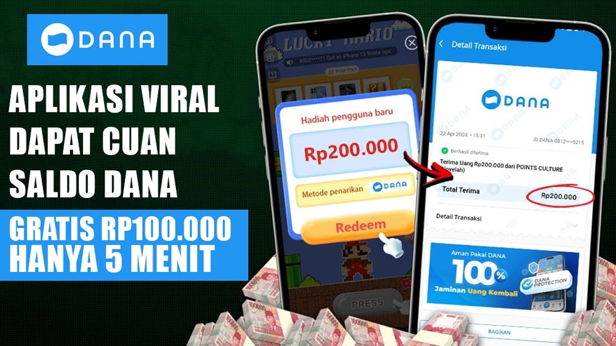 Mainkan Aplikasi yang Lagi Viral, Dapat Saldo DANA Gratis Hingga Rp100.000 Hanya dalam 5 Menit!