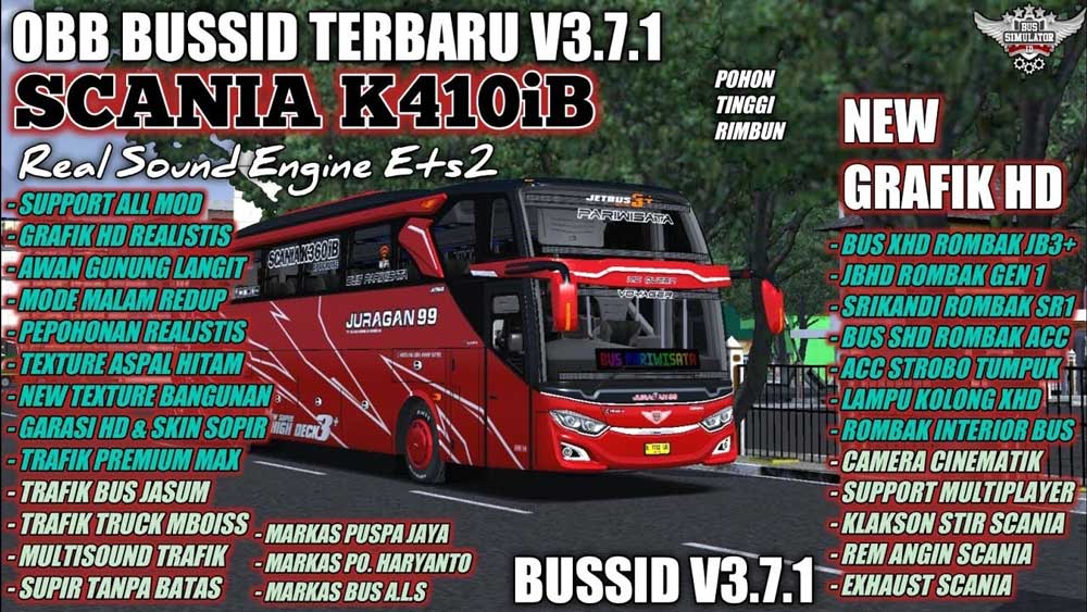 Download OBB Bussid 3.7.1 Sound Scania K410iB, Real Sound Engine ETS 2, Link MediaFire
