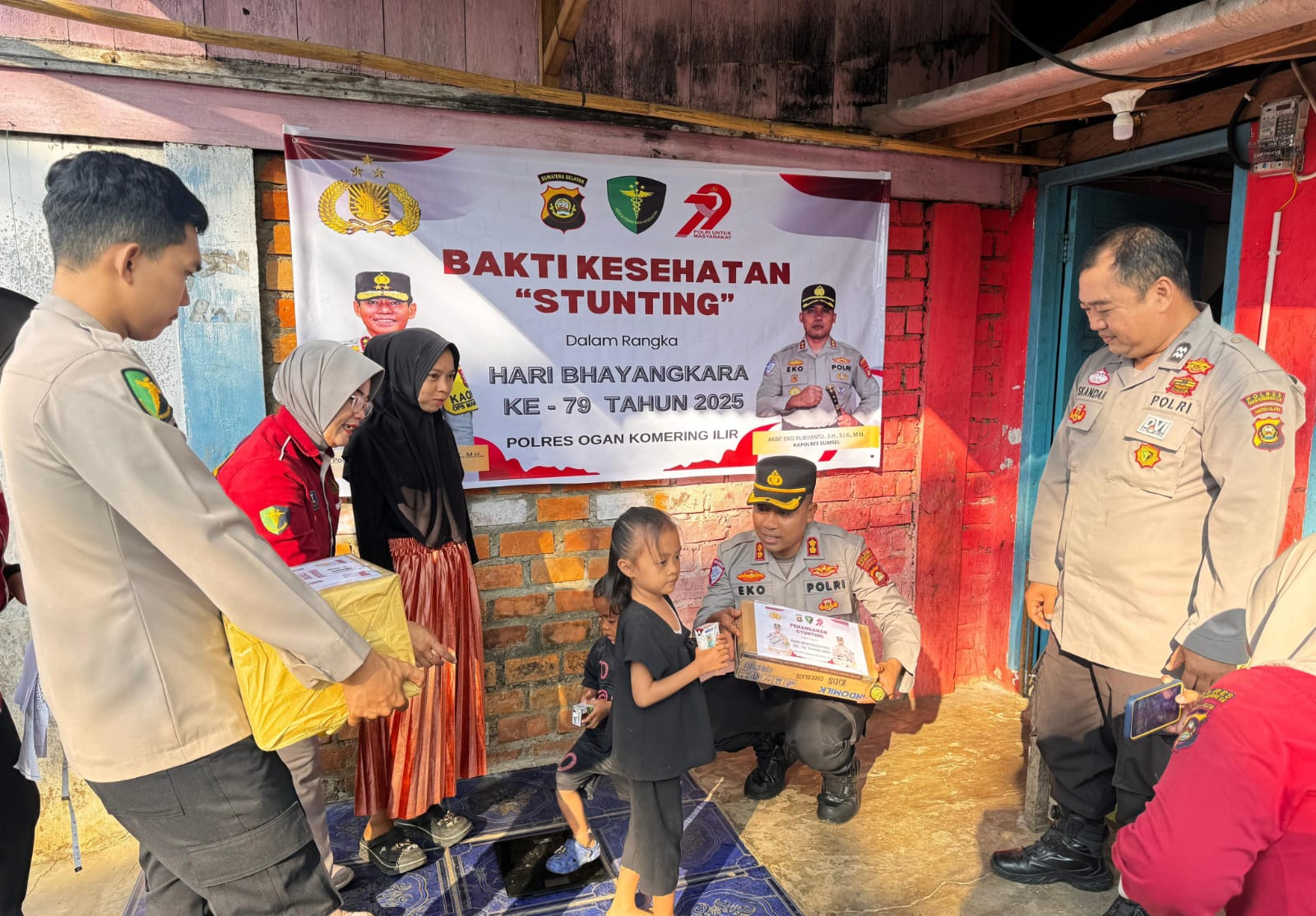 Sambut HUT Bhayangkara ke- 79, Polres OKI Gelar Penanganan Stunting