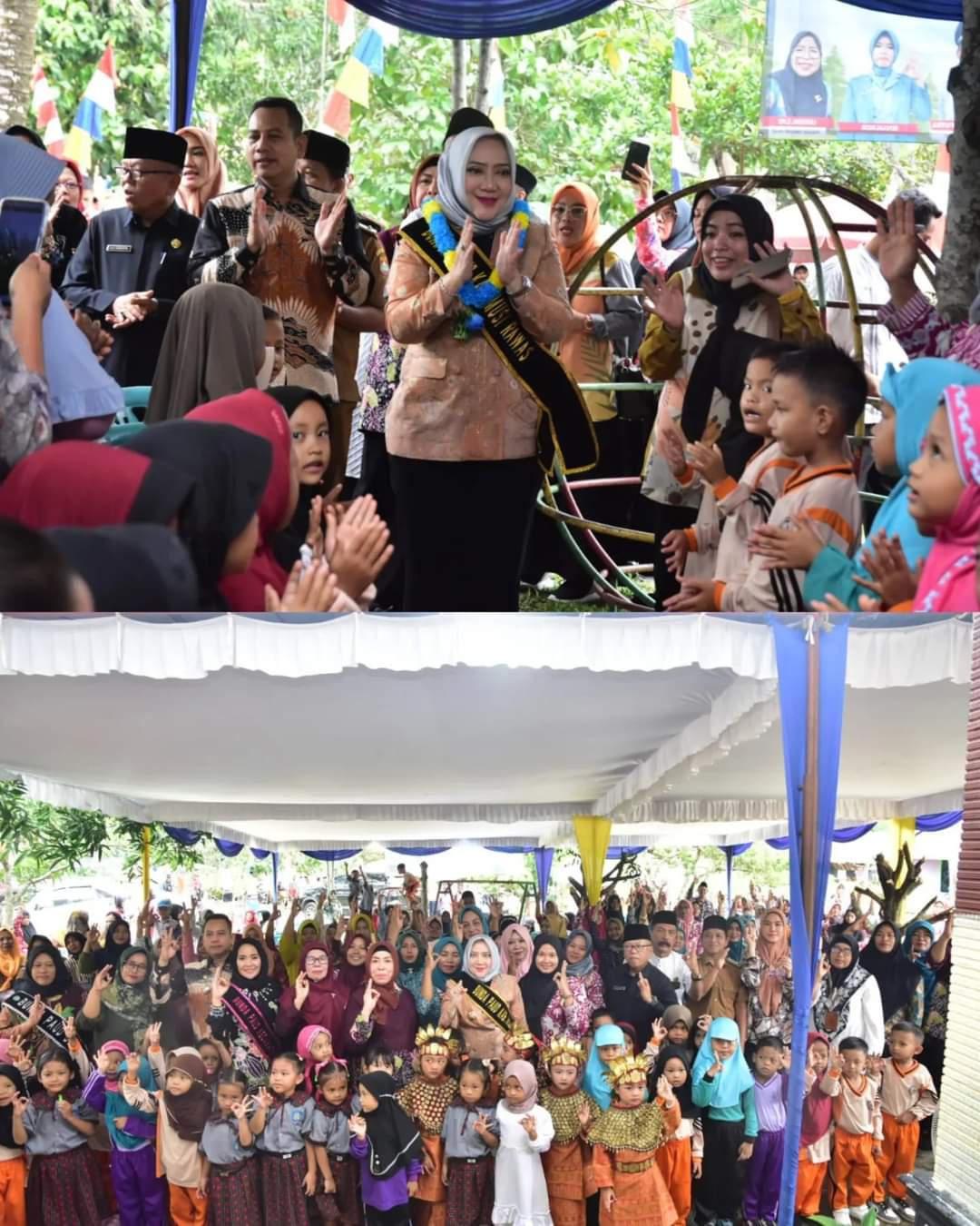 Pantau Kembang Tumbuh Anak, Bunda PAUD Musi Rawas Kunjungi PAUD Sakina Al Karim Bamasco