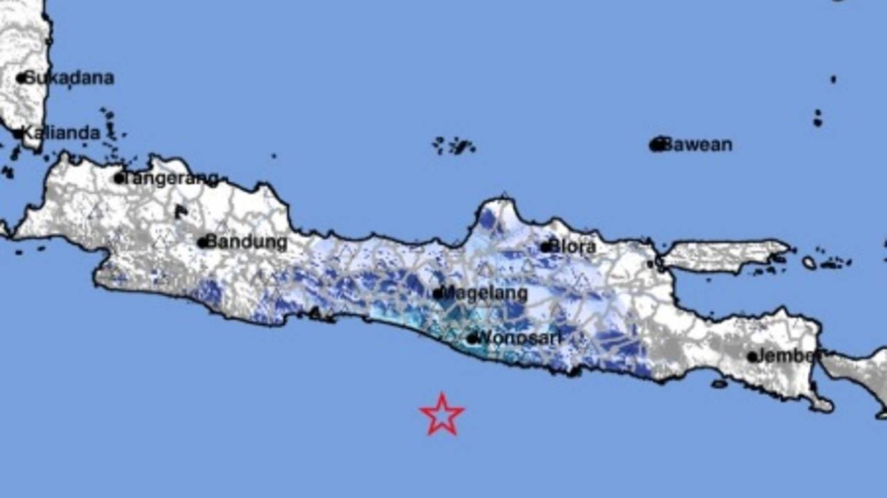 Gempa Tektonik  5.2 Magnitudo Guncang Selatan Jawa, Getaran Dirasakan di Yogyakarta hingga Jawa Timur