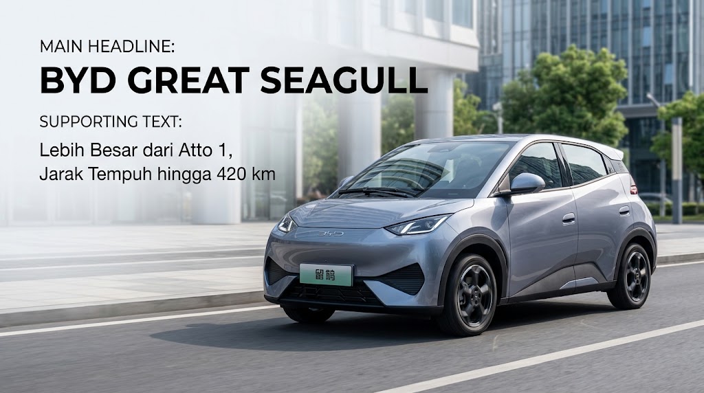 Bawa Jarak Tempuh hingga 420 Km dan Sensor LiDAR: Spesifikasi Hatchback Listrik Terbaru BYD Great Seagull